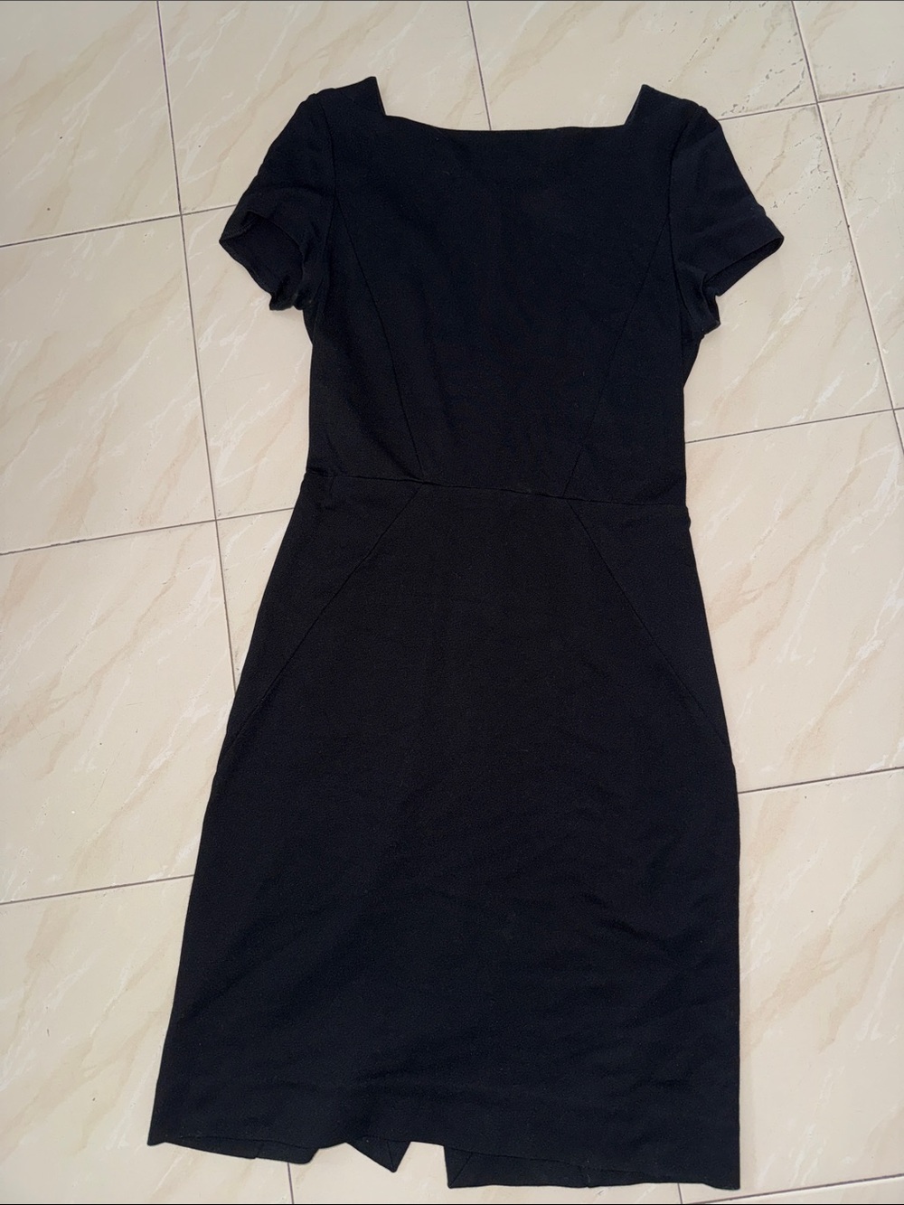 Banana Republic Black Square-Neck Sheath Dress